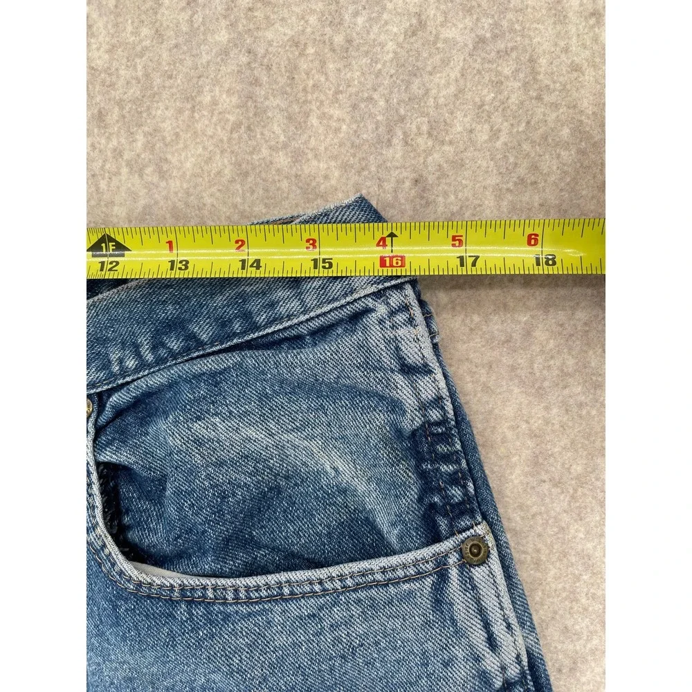 Vintage Wrangler Cutoff Denim Shorts 34 Frayed Raw Hem Blue Jean Shorts